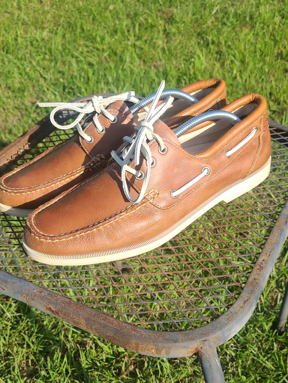 Tan Leather Boat Shoes By Cole Haan Mens Size 11m